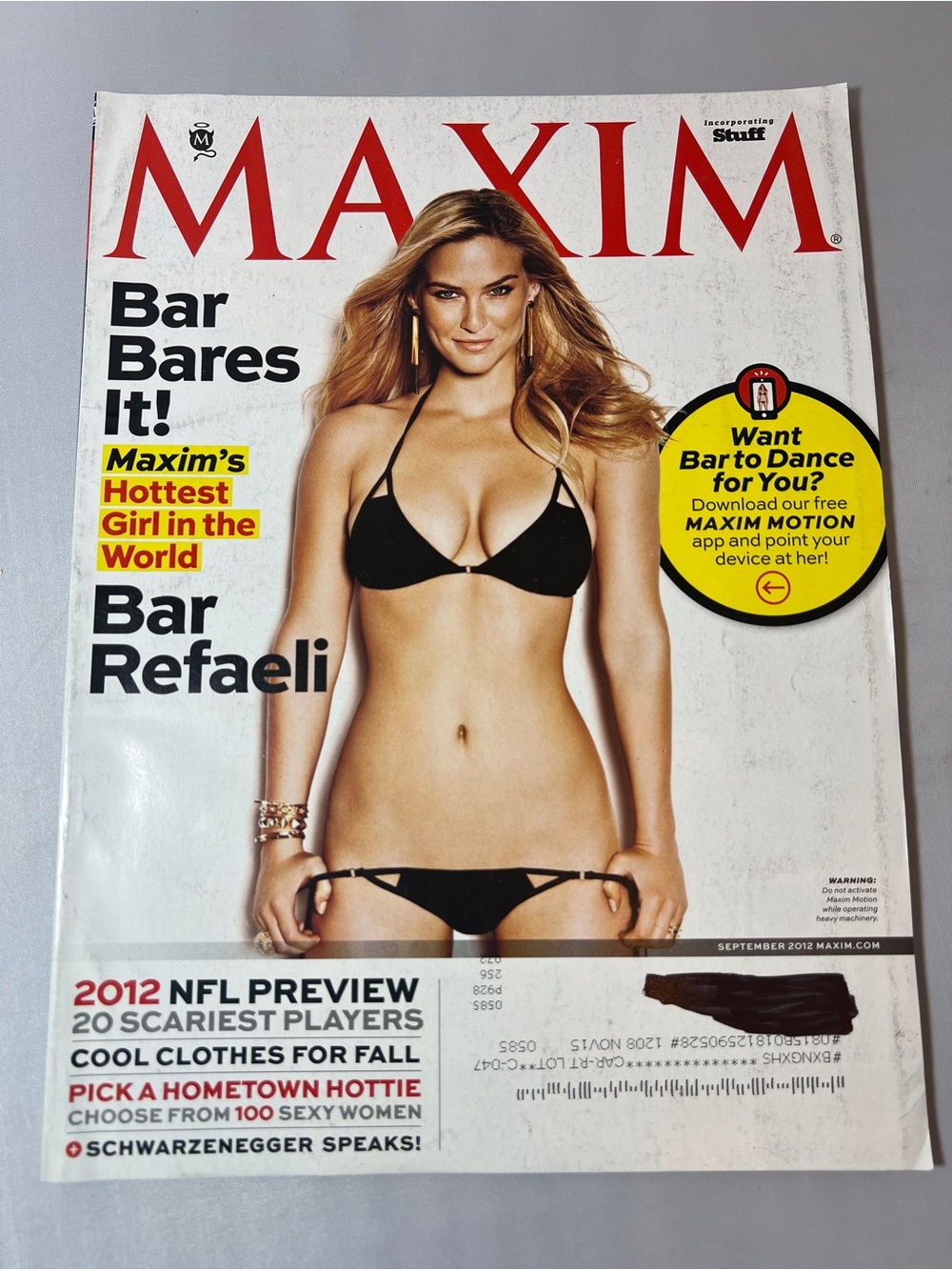 Maxim Magazine - Cover Bar Rafael - September 2012 - Issue 176
